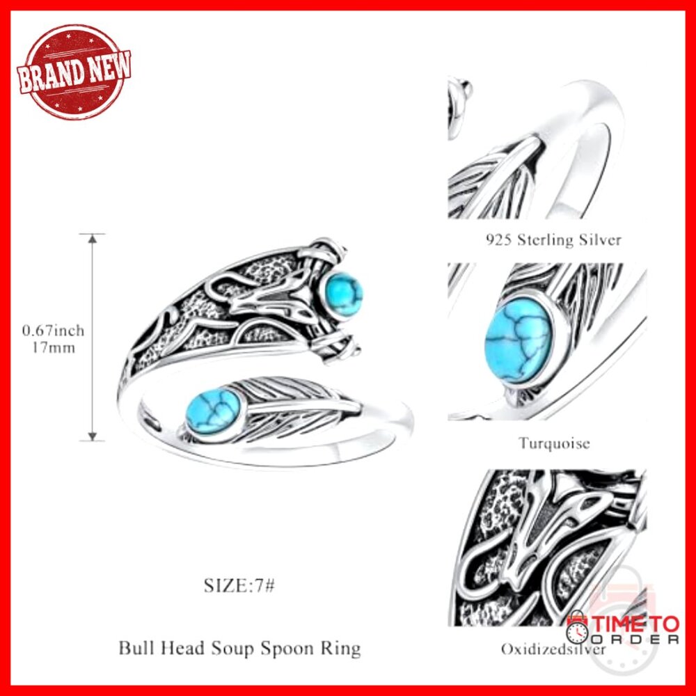 Adjustable Sterling Silver Ring Boho Western Vint… - image 4